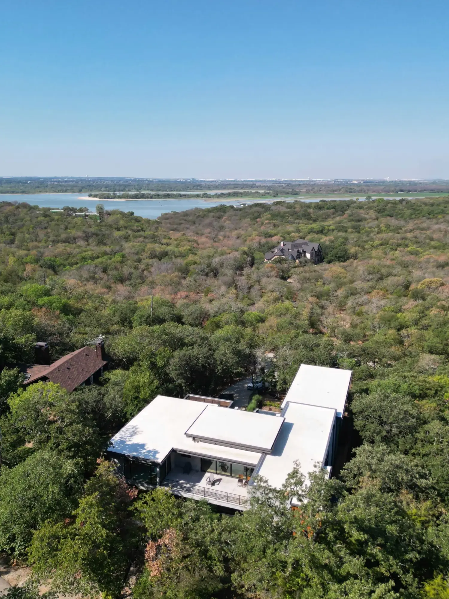 Flat roof installation on a Flower Mound home