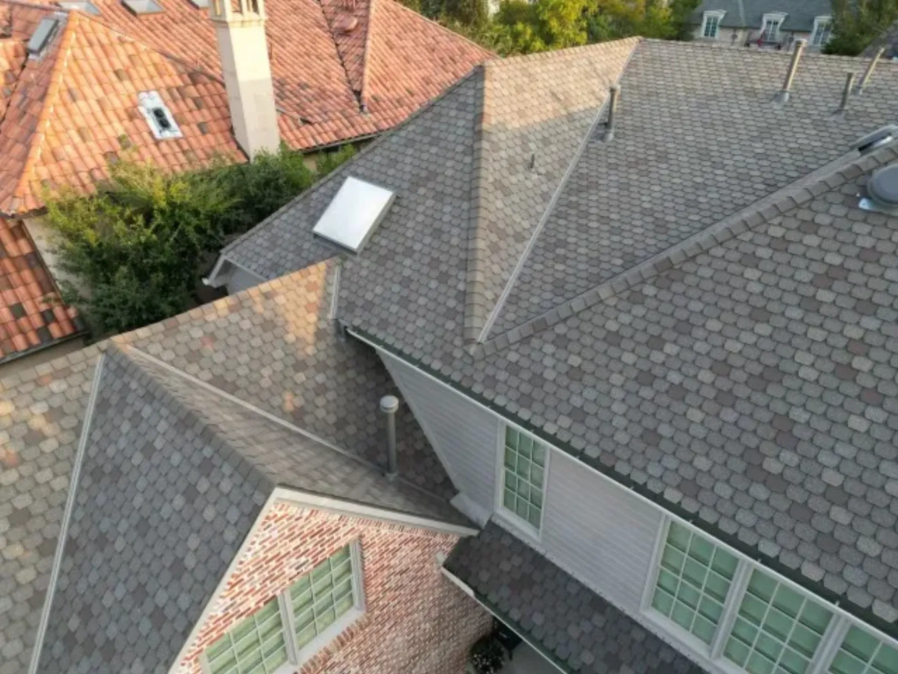 Roof replacement on a Highland Park home