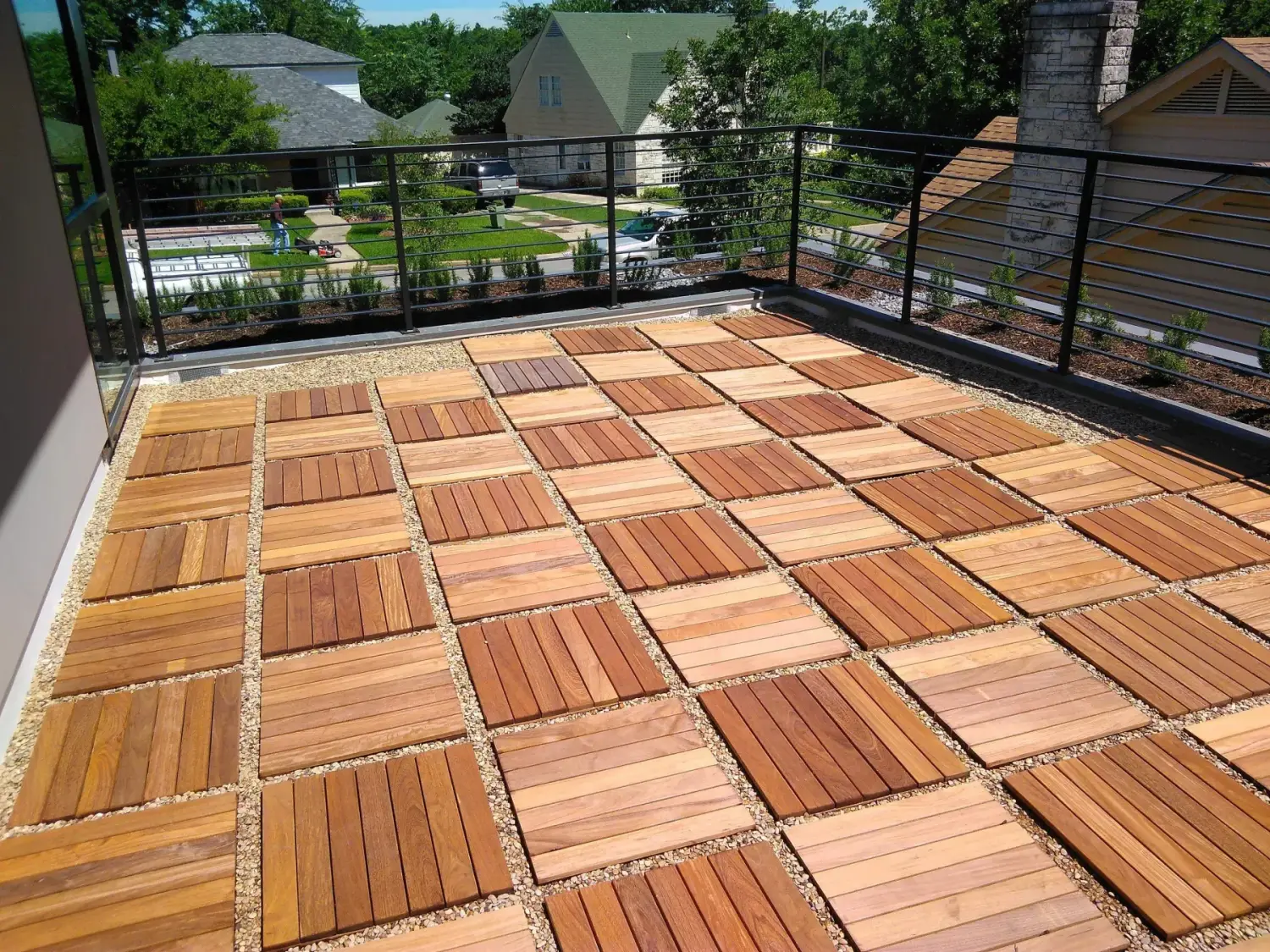 Flat TPO and vegetative roof on a Kessler Park residence